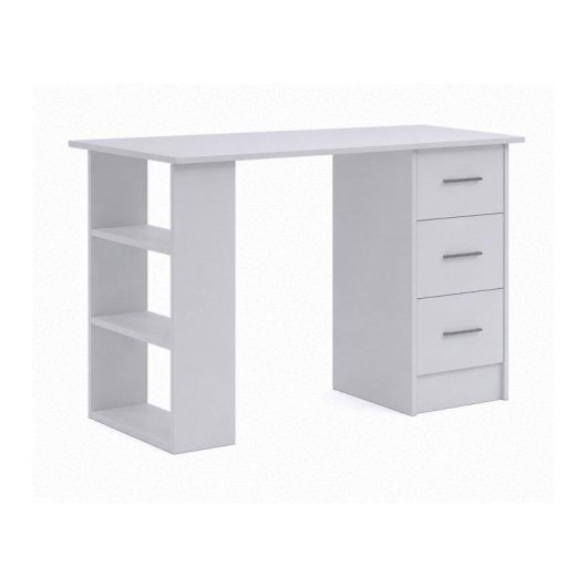 Mesa de escritorio Home Heavenly Deski con cajonera y estantería blanca