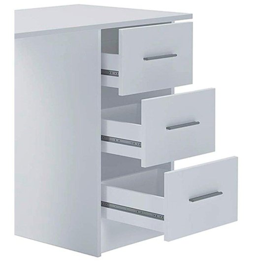 Mesa de escritorio Home Heavenly Deski con cajonera y estantería blanca
