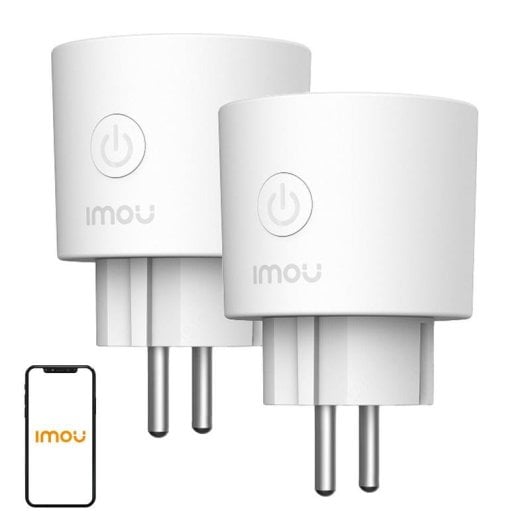 Prise intelligente Imou CE2P Wi-Fi Statistiques de consommation et commande vocale, pack 2