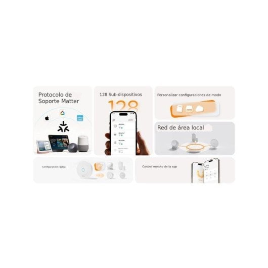 Detetor de Fumo Inteligente IMOU ZSM1 Kit-EU-6 Zigbee Wi-Fi Gateway