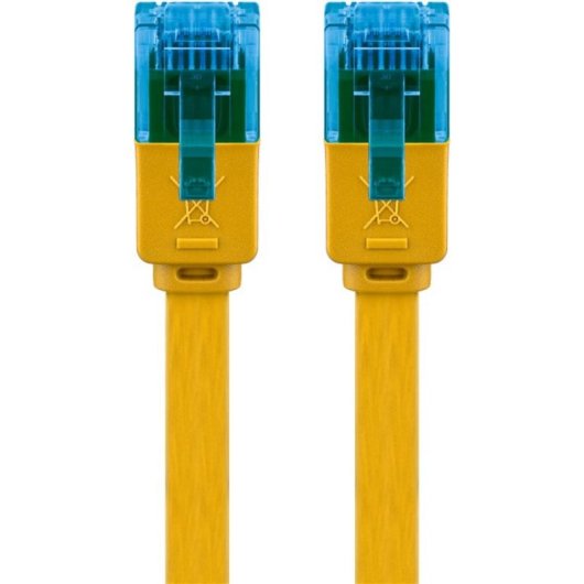 Cabo de rede Goobay 96307 Cat6a 1 m liso amarelo RJ-45
