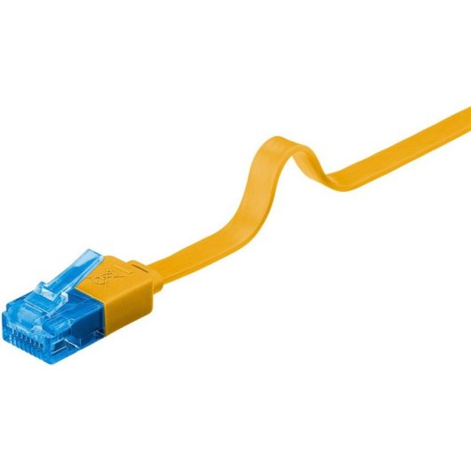 Cabo de rede Goobay 96307 Cat6a 1 m liso amarelo RJ-45