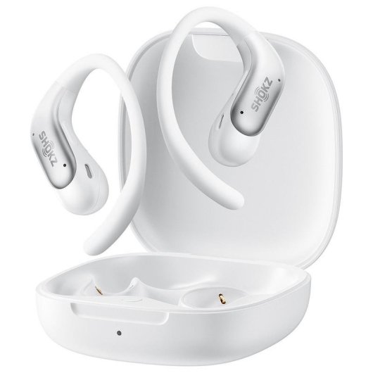 Casque Shokz OpenFit Air 2 sans fil Bluetooth 6.1 avec micro et design ouvert blanc