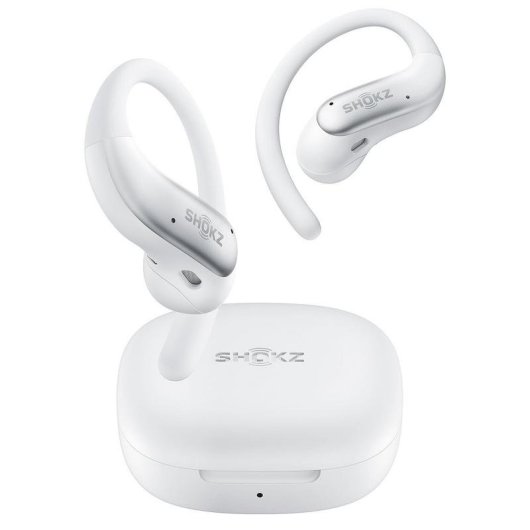 Casque Shokz OpenFit Air 2 sans fil Bluetooth 6.1 avec micro et design ouvert blanc