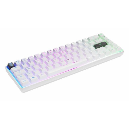 Teclado The G-Lab Keyz Hydrogen membrana compacto retroiluminado RGB AZERTY francés