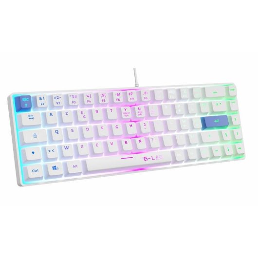 Teclado The G-Lab Keyz Hydrogen membrana compacto RGB AZERTY francés