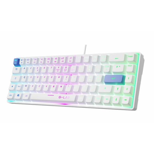 Teclado The G-Lab Keyz Hydrogen membrana compacto RGB AZERTY francés