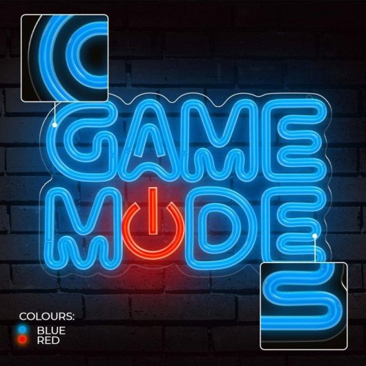 Luz LED Neón Game Mode Forever FPNE38 Azul y Rojo Plexi USB