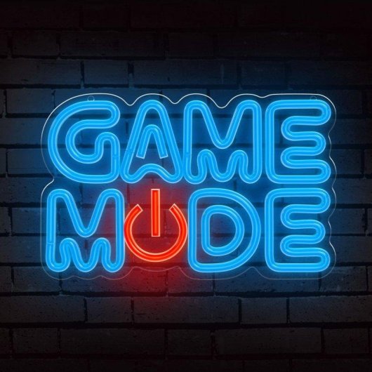 Luz LED Neón Game Mode Forever FPNE38 Azul y Rojo Plexi USB
