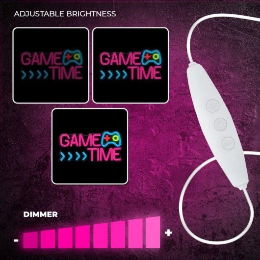 Luz LED Neón Decorativa Forever Game Time Multicolor