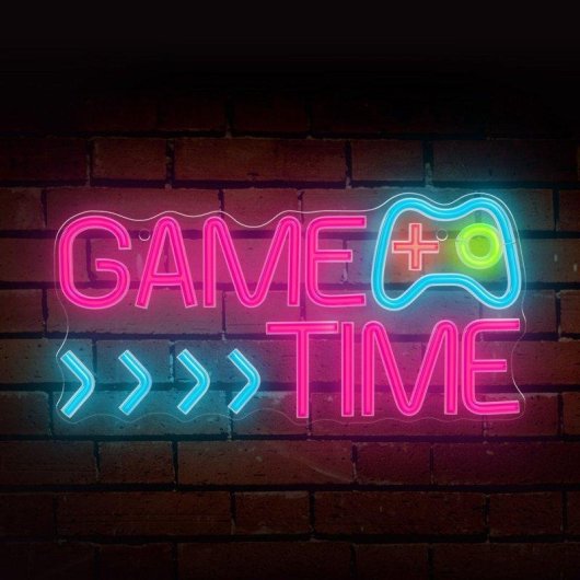 Luz LED Neón Decorativa Forever Game Time Multicolor