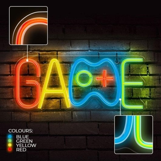 Luz LED Neón Decorativa Forever FPNE40 GAME Multicolor Plexi