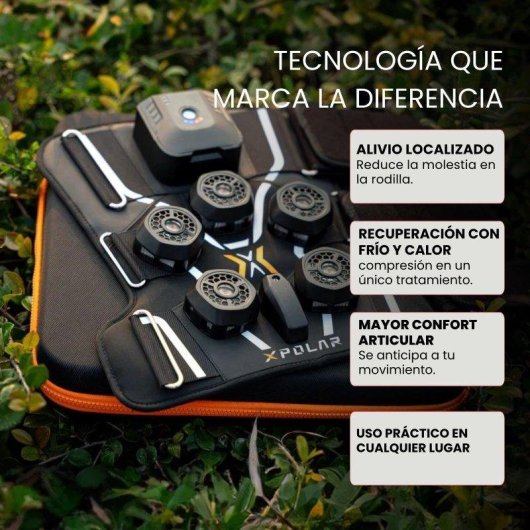 Joelheira Recuperacao Wellbeinn XPOLAR X2 Massagem Frio Calor Compressao Portatil
