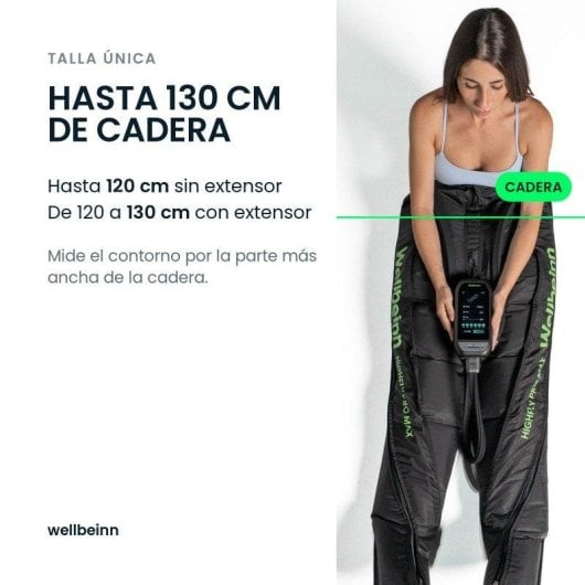 Pantalones de presoterapia Wellbeinn Highfly Pro Max 6 cámaras 200 mmHg