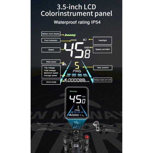 Bicicleta eletrica Nathaniel SYR08 Twin Motor 1000W 48V 20Ah 20 polegadas