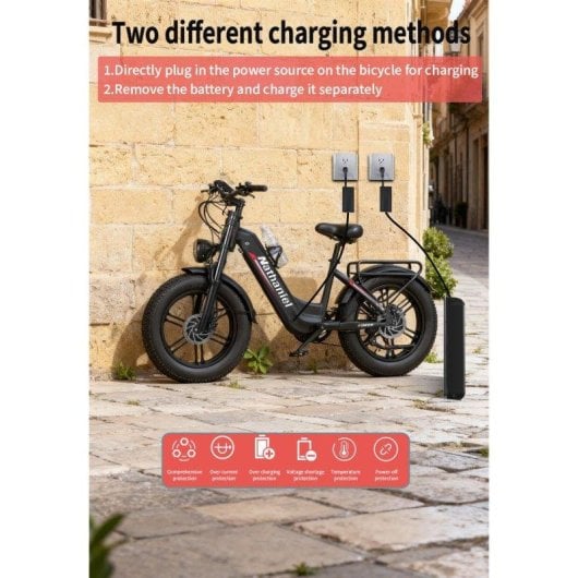 Bicicleta eletrica Nathaniel SYR08 Twin Motor 1000W 48V 20Ah 20 polegadas
