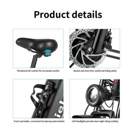 Bicicleta eletrica Nathaniel SYR08 Twin Motor 1000W 48V 20Ah 20 polegadas