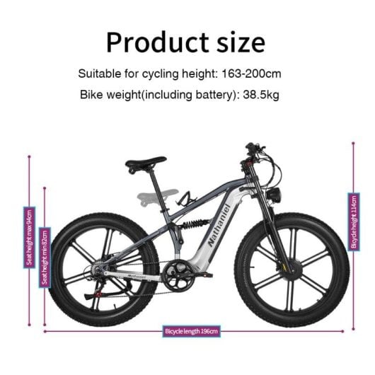 Elektrisches Fahrrad Nathaniel SYR-09 Doppelmotor 1000W