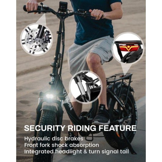 Vélo électrique Vitilan U7 2.0 750W puissant 48V 20Ah tout-terrain