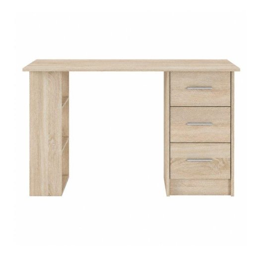 Mesa de escritorio Home Heavenly Deski con cajonera de 3 cajones y estantería abierta beige