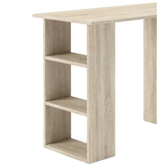 Mesa de escritorio Home Heavenly Deski con cajonera de 3 cajones y estantería abierta beige