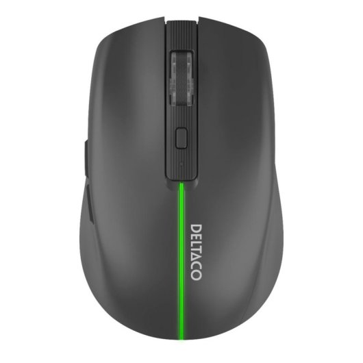 Maus Deltaco MS-816 RF Wireless Bluetooth 1600 DPI Schwarz 6 Tasten