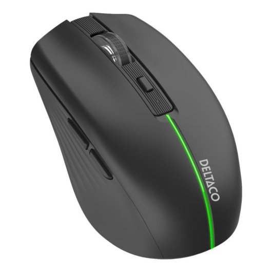 Maus Deltaco MS-816 RF Wireless Bluetooth 1600 DPI Schwarz 6 Tasten