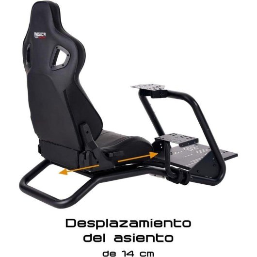 Cockpit de simracing Indeca Summum Racer GTR con asiento ajustable y soportes universales