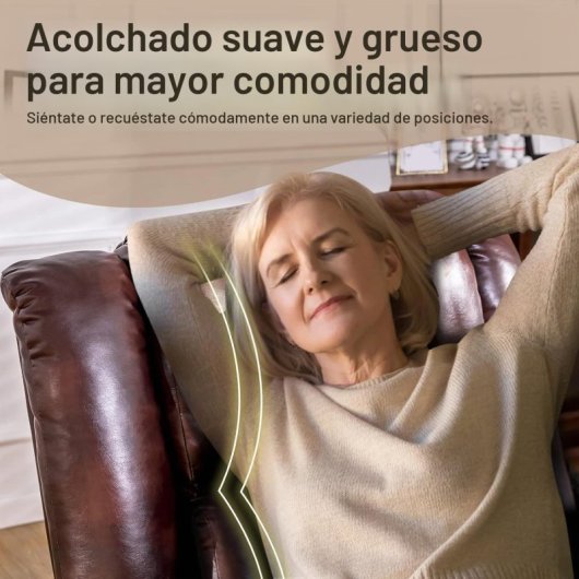 Sillón Relax Eléctrico Con Asistencia De Elevación, Sillón Para Tv Con Masaje Y Función Reclinable, Sillón Powerlift Para Personas Mayores - Marrón