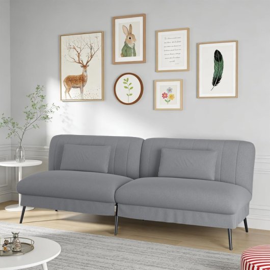 Sofá Cama Plegable Con Función De Cama - Sofá 2 En 1, Sofá Cama Multifuncional Con Gran Superficie De Descanso, Sofá Cama Ahorraespacio Para Salón, Habitación De Invitados Y Home Cinema - Gris