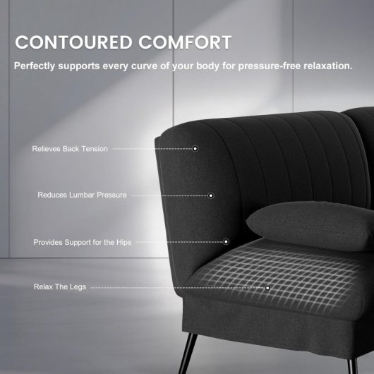 Sofá Cama Plegable Con Función De Cama - Sofá 2 En 1, Sofá Cama Multifuncional Con Gran Superficie De Descanso, Sofá Cama Ahorraespacio Para Salón, Habitación De Invitados Y Home Cinema - Negro