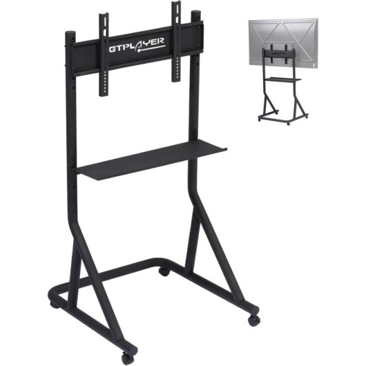 Gtplayer Soporte Monitor Simulador Altura Ajustable 32-65 Pulgadas Con Ruedas
