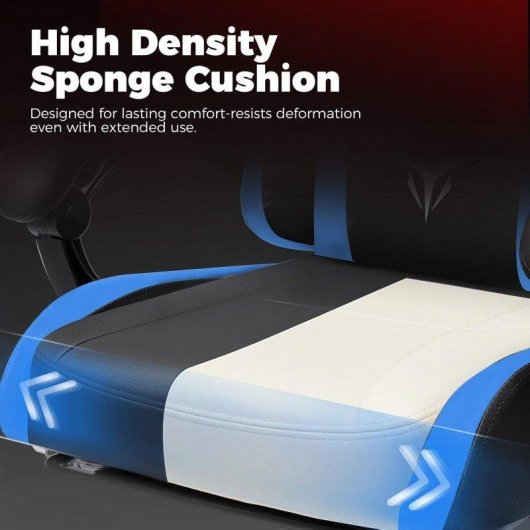Chaise Gaming GTPLAYER avec Support Lombaire et Tete Reglable - Bleu