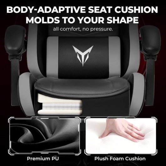 Chaise gaming GTPLAYER avec repose-pieds et soutien lombaire