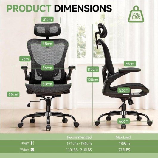 GTPLAYER Gaming-Stuhl mit Mesh Kopflehne verstellbar Neigung