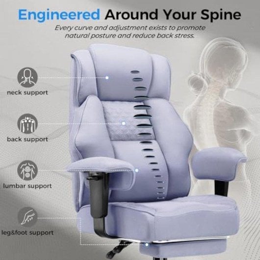 Chaise gaming Gtplayer Wide avec soutien lombaire ressorts