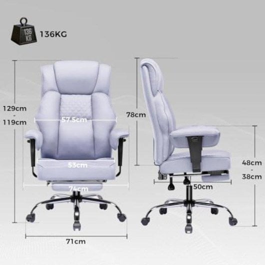 Chaise gaming Gtplayer Wide avec soutien lombaire ressorts