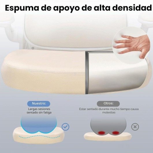 GTPLAYER Ergonomischer Schreibtischstuhl 3D Kopfstuetze Lendenunterstuetzung Haken Klappbare Armlehnen