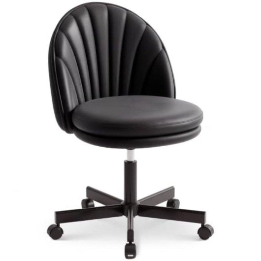 Chaise de bureau GTPLAYER sans accoudoirs réglable en hauteur cuir PU noir