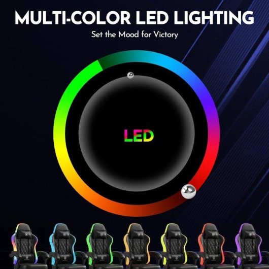 Sedia Gaming GTPLAYER LED RGB Tasca Posteriore Telecomando