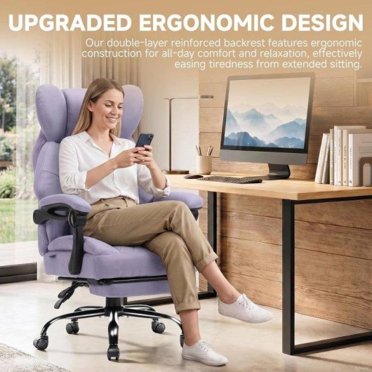 Sedia da gaming ergonomica GTPLAYER con poggiapiedi