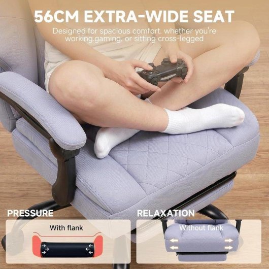 Sedia da gaming ergonomica GTPLAYER con poggiapiedi