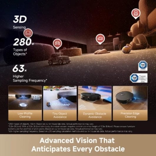 Robot Aspirador Dreame L60 Ultra con Autovaciado Navegación LiDAR 35.000 Pa