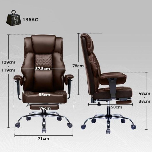 Chaise GTPLAYER Wide Gaming avec soutien lombaire ressort PU 180kg
