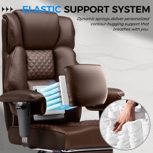 Chaise GTPLAYER Wide Gaming avec soutien lombaire ressort PU 180kg
