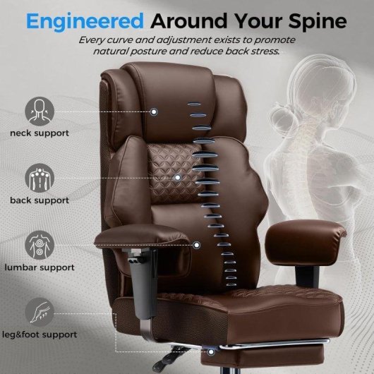Chaise GTPLAYER Wide Gaming avec soutien lombaire ressort PU 180kg