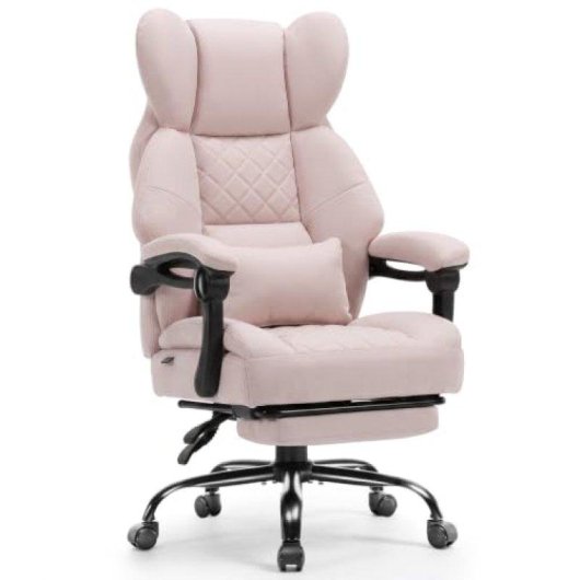 Silla Gaming GTPLAYER Ergonómica con Reposapiés Rosa