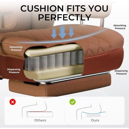 Chaise Gaming GTPLAYER avec soutien lombaire a ressort et repose-pieds