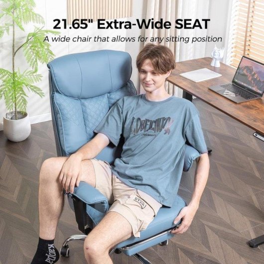 Cadeira Gaming GTPLAYER para Utilizadores Grandes com Assento 3D e Descanso