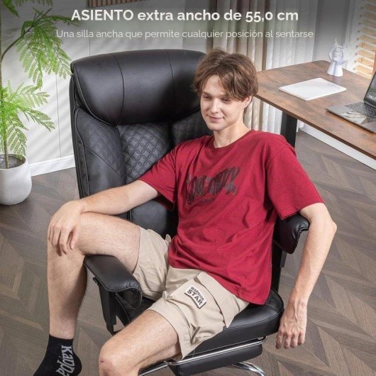 Cadeira gaming GTPLAYER para utilizadores grandes 3D PU 180 kg